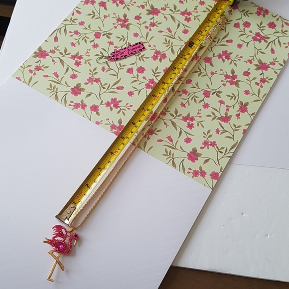 Betsey Johnson Style Necklace Flamingo Crystal Pendant Chain - Picture 9 of 11